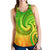 New Zealand Maori Mangopare Women Racerback Tank Polynesian - Rasta Green - Polynesian Pride