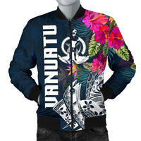 Nauru Men's Bomber Jacket - Summer Vibes Blue - Polynesian Pride
