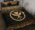 Hawaii Quilt Bed Set - Kanaka Maoli Polynesian Tattoo Black Fog Style Yellow Version - Polynesian Pride