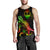 Guam Polynesian Men Tank Top - Turtle With Blooming Hibiscus Reggae - Polynesian Pride
