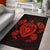 Hawaiian Map Turtle Ohana Hibiscus Kakau Polynesian Rug AH Rug Orange - Polynesian Pride