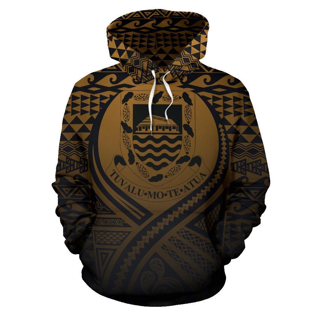 Tuvalu All Over Hoodie Lift up Gold - Polynesian Pride