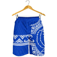 Pohnpei Polynesian All Over Print Men's Short Blue - Polynesian Pride