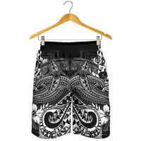 Tonga Men's Shorts - White Shark Polynesian Tattoo - Polynesian Pride