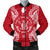 Niue Polynesian Men's Bomber Jacket Map Red White Red - Polynesian Pride