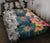 Hawaiian Turtle Swimming Wave Plumeria Hibiscus Polynesian Quilt Bed Set Black - Polynesian Pride