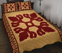 Hawaiian Quilt Pattern Flower Proudly Quilt Bed Set - Polynesian Pride