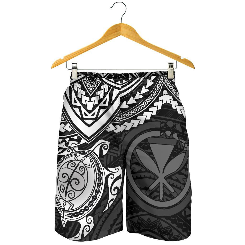Polynesian Hawaii Short (Men) - White Turtle - Polynesian Pride