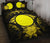 Palau Polynesian Quilt Bed Set Hibiscus Yellow Black - Polynesian Pride