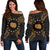 Cook Islands Polynesian Shoulder Sweater Map Gold Gold - Polynesian Pride