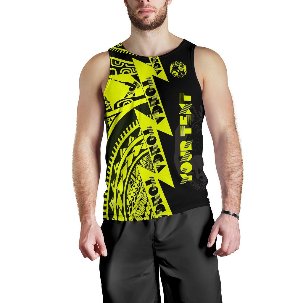 (Cusyom) Polynesian Men's Tank Top - Maui Moana Tattoo with Seal Tonga - Polynesian Pride