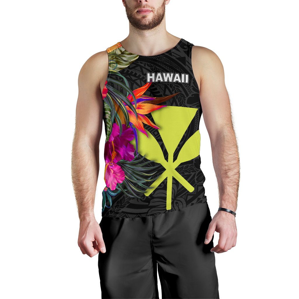 Hawaii Men's Tank Top - Hibiscus Polynesian Pattern - Polynesian Pride