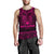 New Zealand Rugby Men's Tank Top Maori Haka - Silver Fern (Pink) - Polynesian Pride