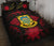 Tuvalu Polynesian Quilt Bed Set Hibiscus Red Black - Polynesian Pride