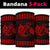 Hawaii Kakau Polynesian Anchor Bandana 3 - Pack - Red - Polynesian Pride