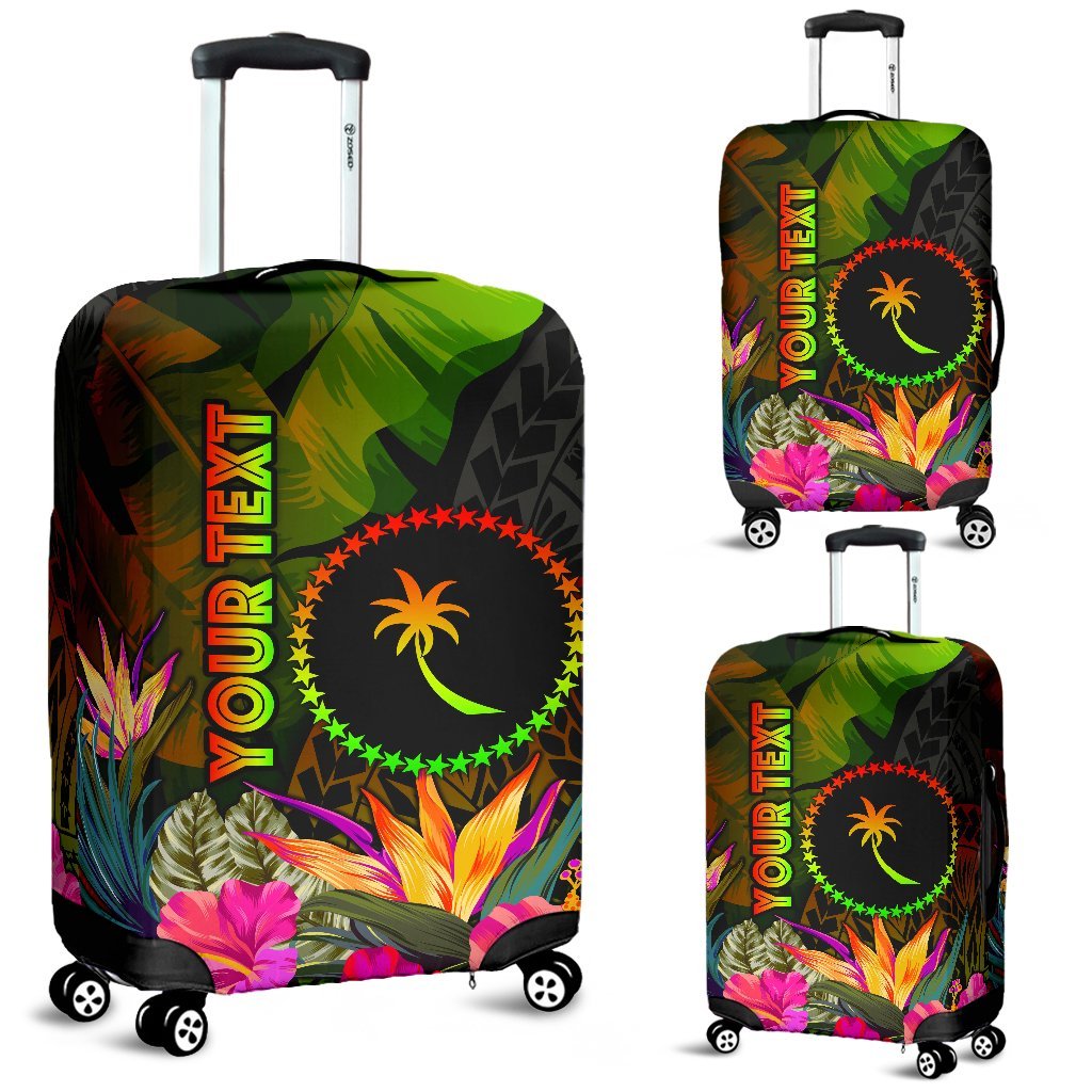 Chuuk Polynesian Personalised Luggage Covers - Hibiscus and Banana Leaves - Polynesian Pride