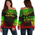 Fiji Polynesian Chief Custom Personalised Women's Off Shoulder Sweater - Reggae Version Art - Polynesian Pride