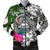 American Samoa Custom Personalised Men's Bomber Jacket White - Turtle Plumeria Banana Leaf White - Polynesian Pride