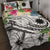 Nauru Polynesian Quilt Bed Set - Summer Plumeria (White) White - Polynesian Pride