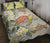 Hawaii Honu Chibi Sea Plumeria Quilt Bed Set - Polynesian Pride