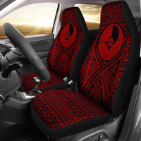 Yap Car Seat Cover - Yap Flag Polynesian Tattoo Red Universal Fit Red - Polynesian Pride