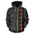 Hawaii Zip up Hoodie Hibiscus Flower Pineapple Polynesian Tattoo Half - Polynesian Pride