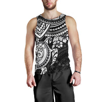 Cook Islands Polynesian Tank Top (Men) - White Turtle - Polynesian Pride