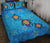 Hawaii Plumeria Turtle In The Ocean Quilt Bed Set - AH - John Style Blue - Polynesian Pride