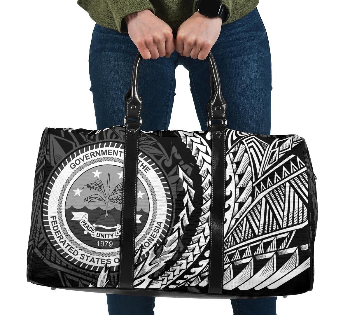 Federated States of Micronesia Travel Bag - Custom Personalised Wings Style Travel Bag - Black - Federated States of Micronesia One size Black - Polynesian Pride