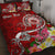 Samoa Custom Personalised Quilt Bed Set - Turtle Plumeria (Red) Red - Polynesian Pride