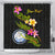 Marshall Islands Polynesian Shower Curtain - Plumeria Tribal 177 x 172 (cm) Black - Polynesian Pride