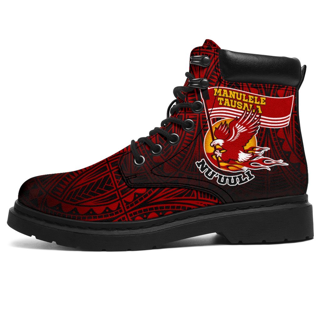 American Samoa All Season Boots - Manulele Tausala Nuuuli (Ver 2) Art - Polynesian Pride