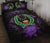 Pohnpei Polynesian Quilt Bed Set Hibiscus Purple Black - Polynesian Pride