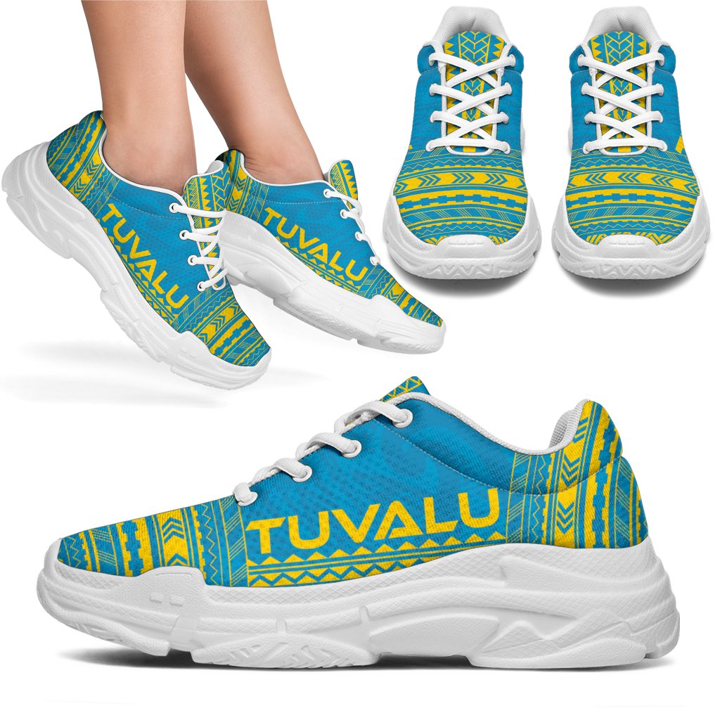 Tuvalu Chunky Sneakers - Polynesian Chief Flag Version - Polynesian Pride