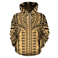Polynesian All Over Hoodie Polynesian Pattern Hoodie Style - Polynesian Pride