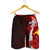 Papua New Guinea Polynesian Men's Shorts - Coat Of Arm With Hibiscus - Polynesian Pride