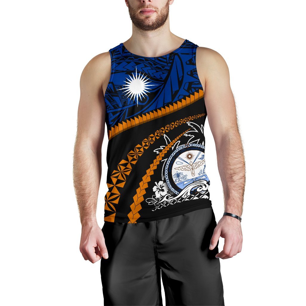 Marshall Islands Men Tank Top - Road To Hometown Blue - Polynesian Pride