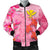 Hawaii Men's Bomber Jacket - Polynesian Pink Plumeria Turtle - Polynesian Pride