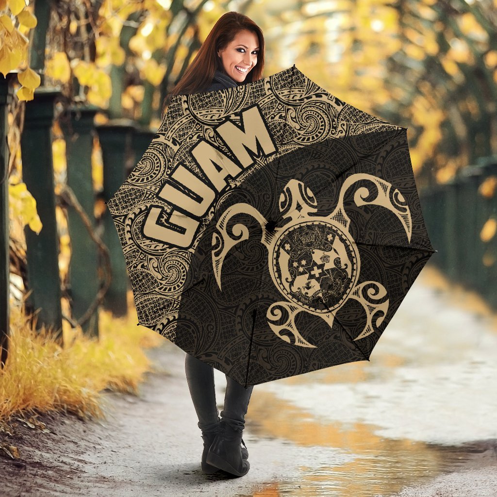 Guam Umbrella Turtle Coat of Arms Polynesian Pattern - Polynesian Pride
