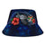 Fiji Polynesian Bucket Hat - Blue Turtle Hibiscus - Polynesian Pride