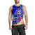 Tonga Custom Personalised Men's Tank Top - Turtle Plumeria (Blue) - Polynesian Pride