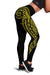 Cook Islands State Tattoo Swirly Yellow Polynesian Women's Leggings Yellow - Polynesian Pride