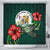 Niue Polynesian Shower Curtain - Green Turtle Hibiscus 177 x 172 (cm) Green - Polynesian Pride