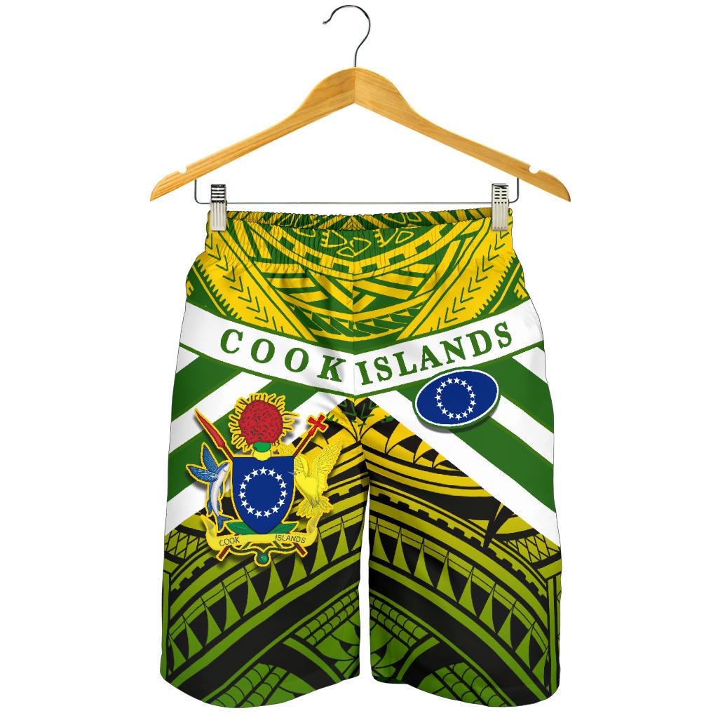 Cook Islands Rugby Men Shorts Spirit Green - Polynesian Pride