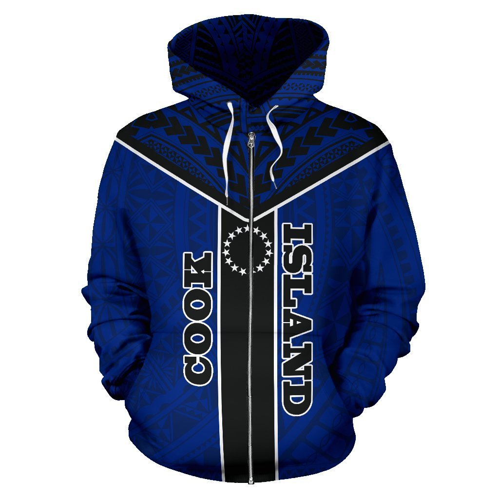 Cook Island Is My Homeland Zipper Hoodie Unisex Black - Polynesian Pride