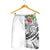 Kosrae Polynesian Men's Shorts - Summer Plumeria (White) - Polynesian Pride