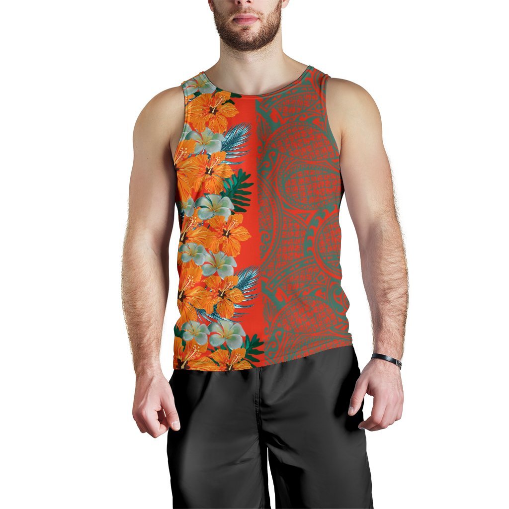 Tropical Polynesian - Hawaiian Men's Tank Top - Haka Style - Polynesian Pride