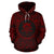 Tuvalu ll Over Hoodie Tuvalu Coat of rms Polynesian Red Black Unisex Red - Polynesian Pride