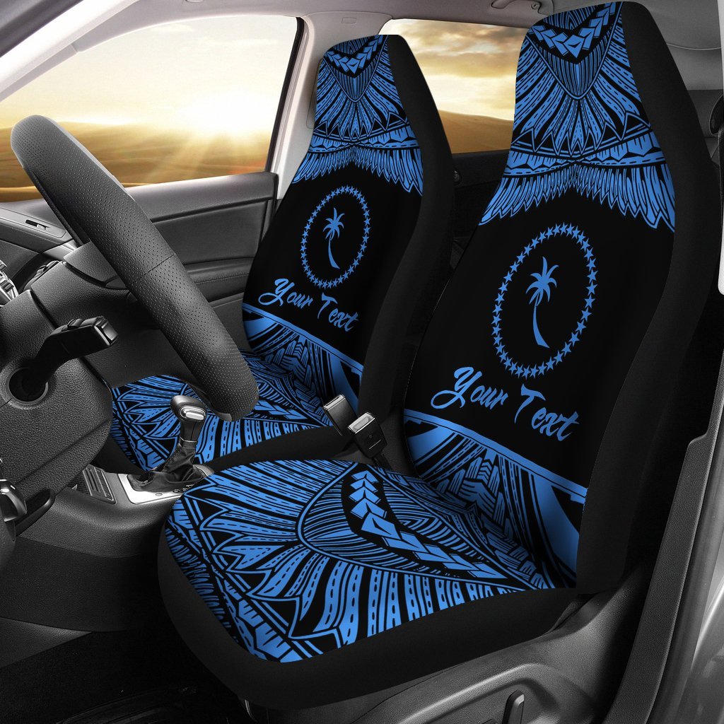 Chuuk Polynesian Custom Personalised Car Seat Covers - Pride Blue Version Universal Fit Blue - Polynesian Pride