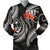 Guam Polynesian Men Bomber Jacket - Black Plumeria - Polynesian Pride